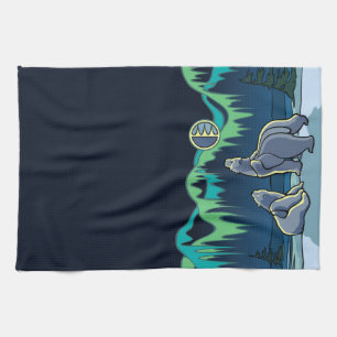 Serviette d'art de l'ours natif Serviette de thé d