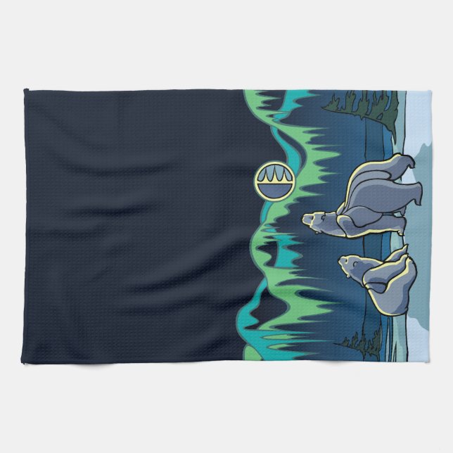 Serviette d'art de l'ours natif Serviette de thé d (Horizontal)