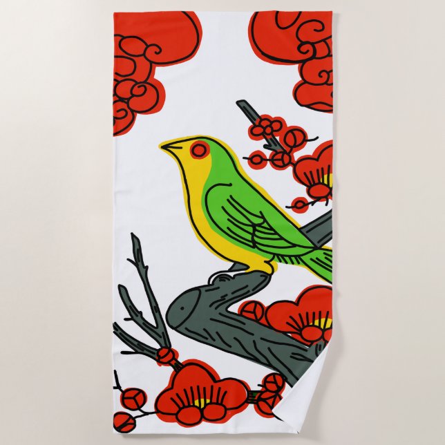 Serviette d'art vintage pour la carte hanafuda (Devant)