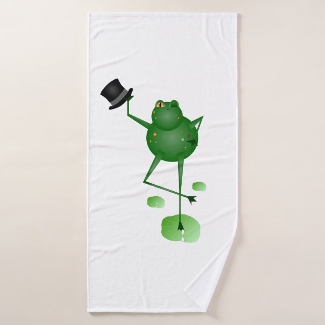 Serviette de bain à la grenouille dansante (Serviette de bain)