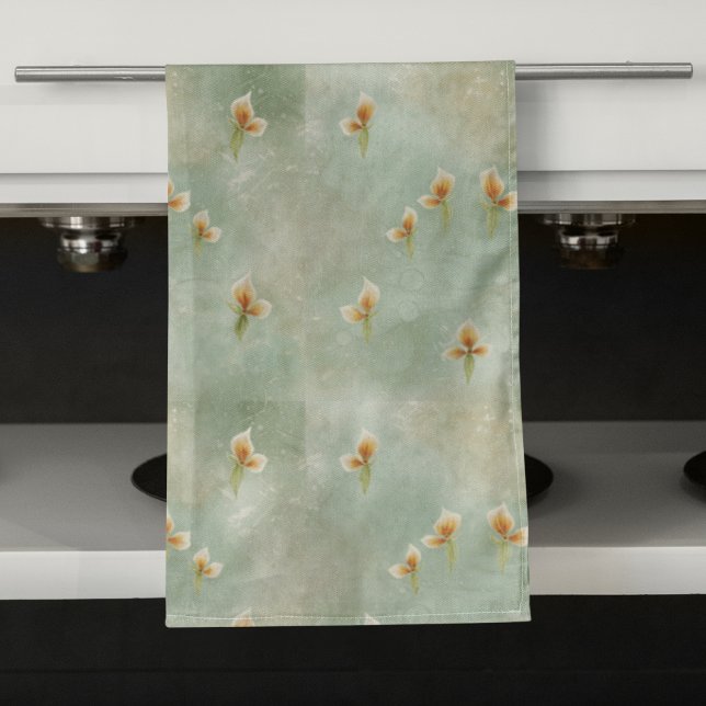Serviette de bain à l'aquarelle de menthe douce (Créateur téléchargé)