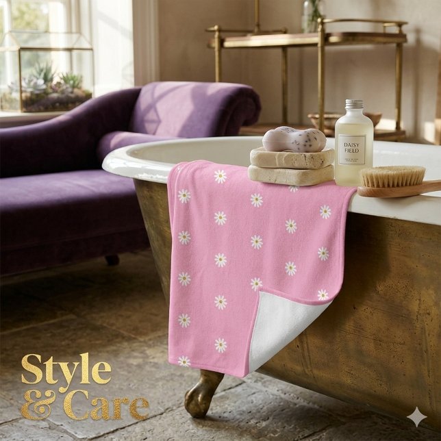 Serviette de bain à motif de fleurs épanouies avec (Blooming Flower Pattern Bath Towel with Style)