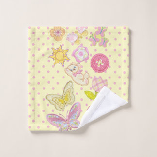Serviette de bain à motif floral et papillon migno