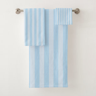 Serviette de bain à rayures bleues