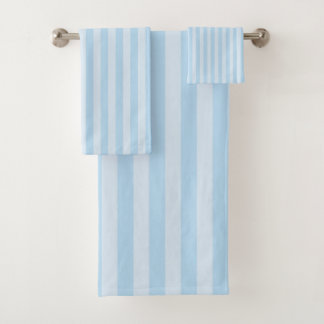 Serviette de bain à rayures bleues