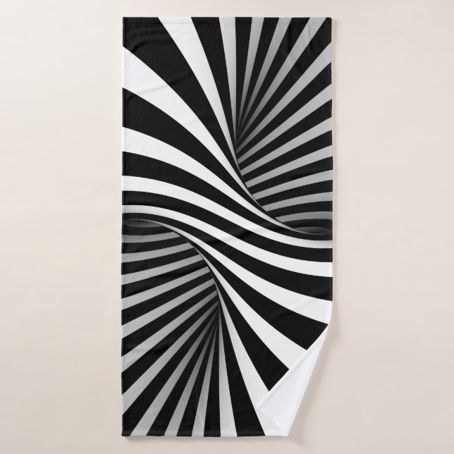 Serviette De Bain À Rayures Hypnotiques (Serviette de bain)