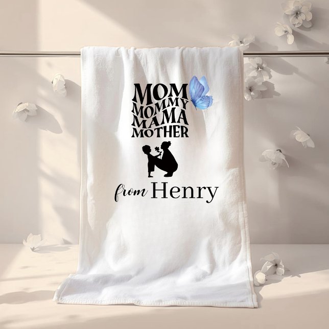 Serviette de bain à typographie personnalisée pour (Créateur téléchargé)