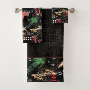 Serviette de bain abstrait à la mode