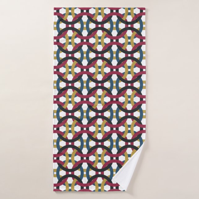 Serviette de bain Anneaux Intertissés (Serviette de bain)