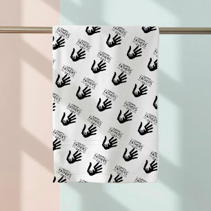 Serviette de bain avec empreinte de main pour la f