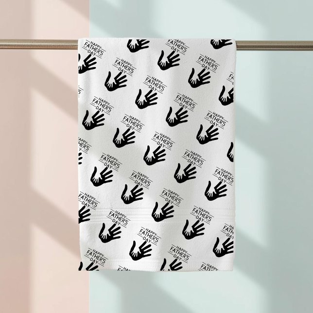 Serviette de bain avec empreinte de main pour la f (Créateur téléchargé)