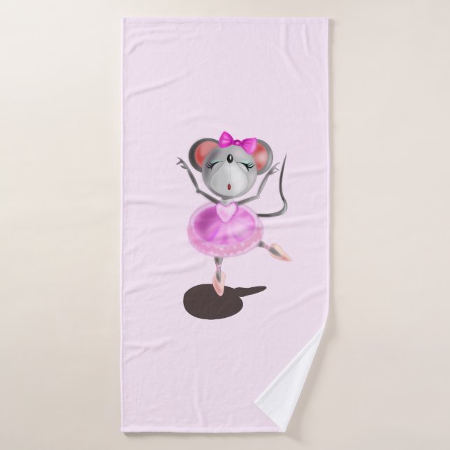 Serviette de bain Ballerina Mouse (Serviette de bain)