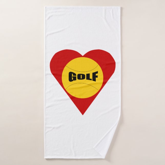Serviette  de bain blanche AMOUR GOLF (Serviette de bain)