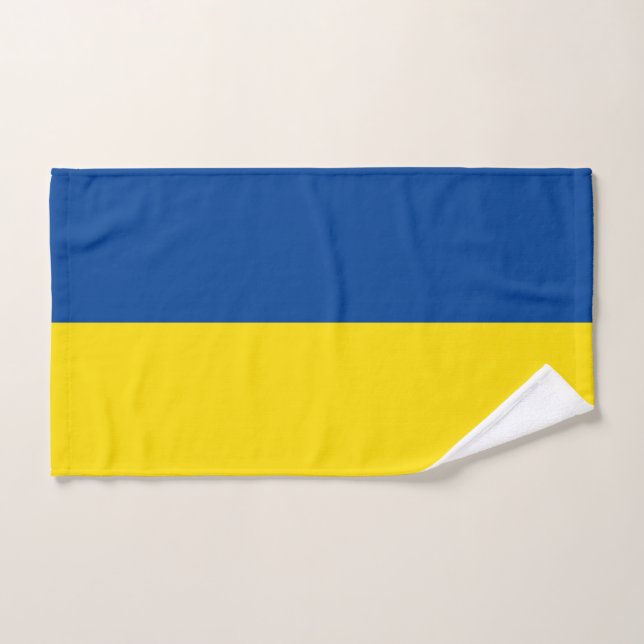 Serviette de bain bleu et jaune ukrainien (Serviette à main)