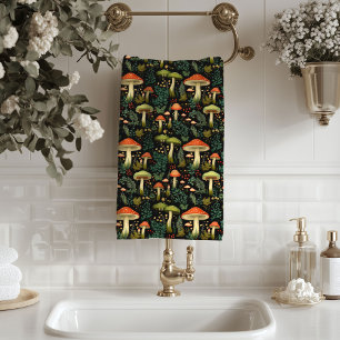 Serviette de bain champignons et mousse inspirée d