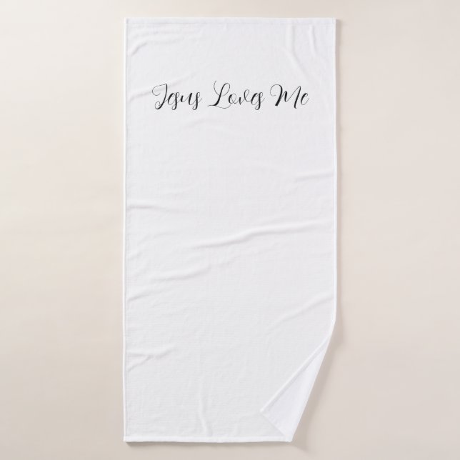 Serviette de bain chrétienne Jésus m'aime (Serviette de bain)
