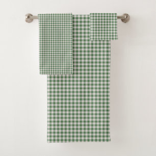 Serviette de bain classique à carreaux gingham ver