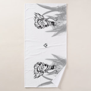 Serviette de bain clown malin