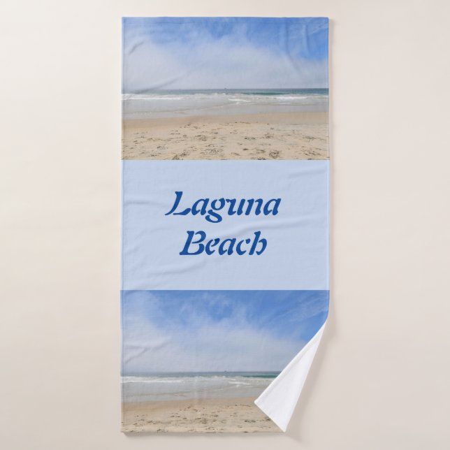Serviette de bain côtière Laguna Plage Bleu Shades (Serviette de bain)