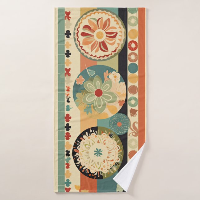 Serviette de bain dans le rétro look (Serviette de bain)