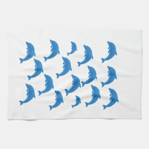 Serviette de bain dauphins sertie par les diamants