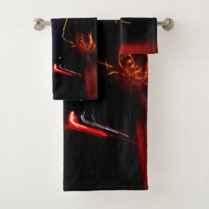 serviette de bain de danse de voiture violet