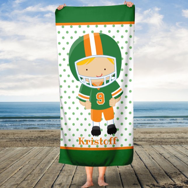 Serviette de bain de football sportif pour enfant  (Créateur téléchargé)