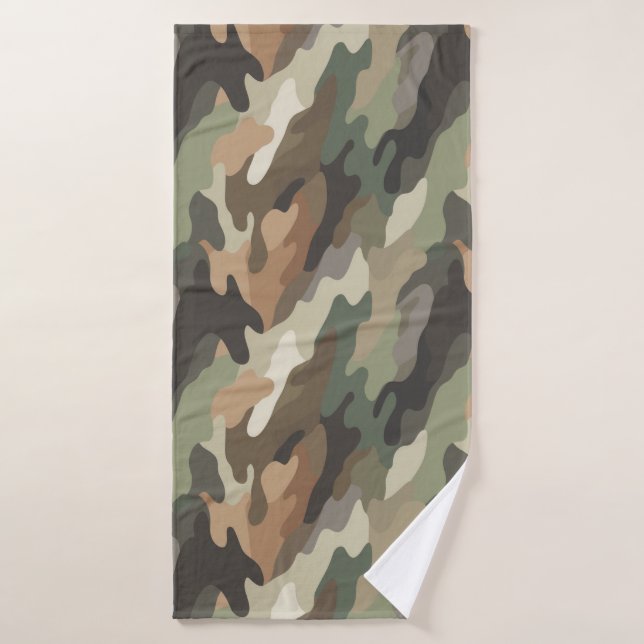 Serviette de bain douce et stylée avec motif de ca (Serviette de bain)
