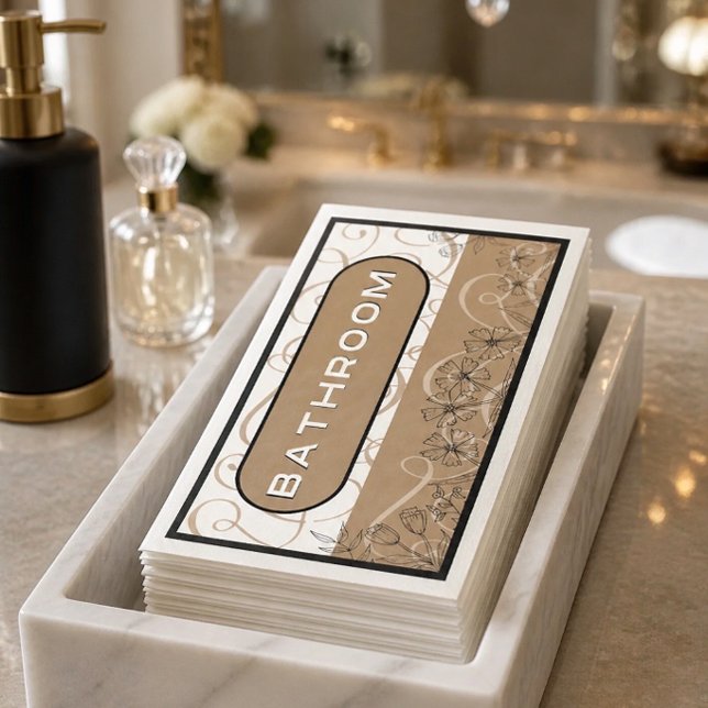 Serviette de bain élégante pour invités en papier  (Créateur téléchargé)