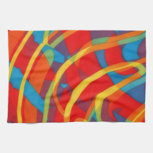 Serviette de bain en art abstrait avec des vibrati
