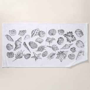 Serviette de bain en coquillages