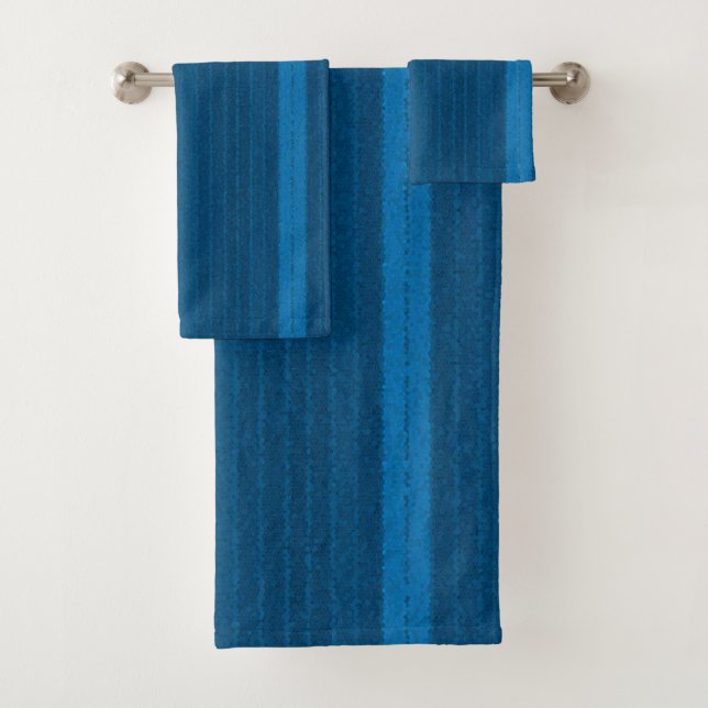 Serviette De Bain En Grille Turquoise (En situation)