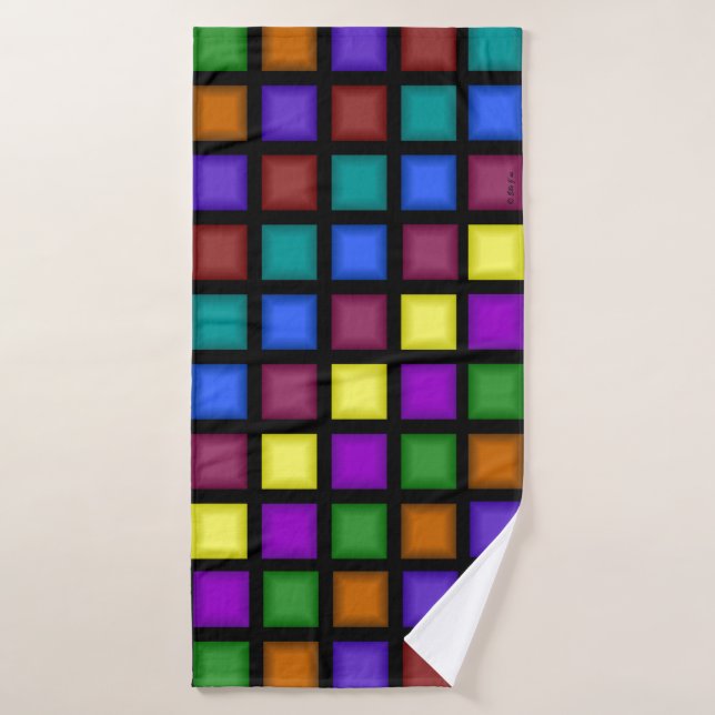 Serviette de bain en mosaïque (Serviette de bain)