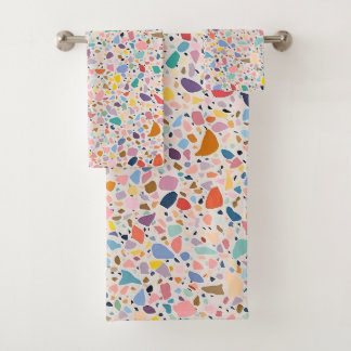 Serviette de bain en terrazzo chic