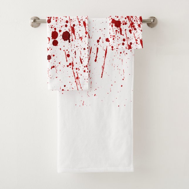 Serviette de bain Ensemble Splate de sang Vampire  (En situation)