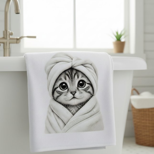 Serviette de bain et de plage pour amoureux des ch (Créateur téléchargé)
