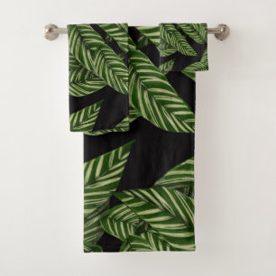 serviette de bain feuille jungle