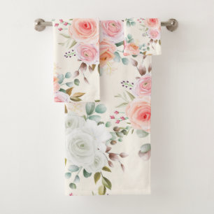 serviette de bain fleurie bien-aimée
