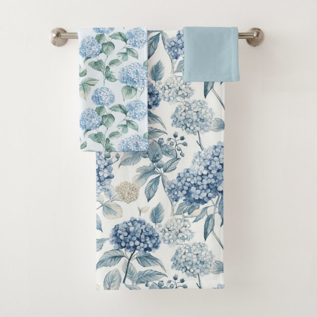 Serviette de bain florale Hydrangea (En situation)