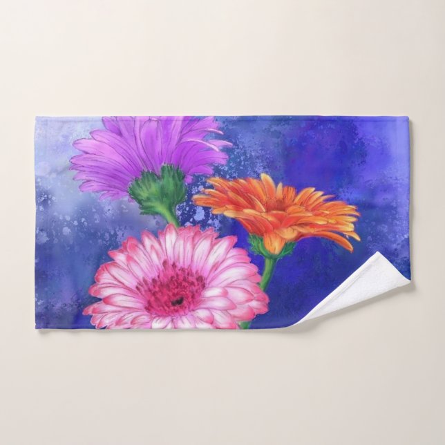 Serviette De Bain Gerberas Set De Belles Fleurs (Serviette à main)