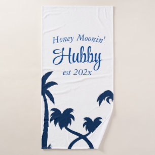 Serviette de bain Hubby/Wifey pour lune de miel pe