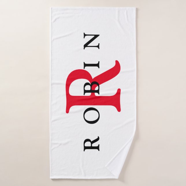 Serviette de bain initiale personnalisée (Serviette de bain)