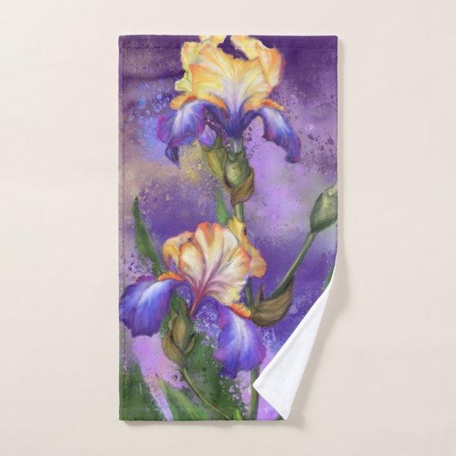 Serviette de bain Iris Fleurs