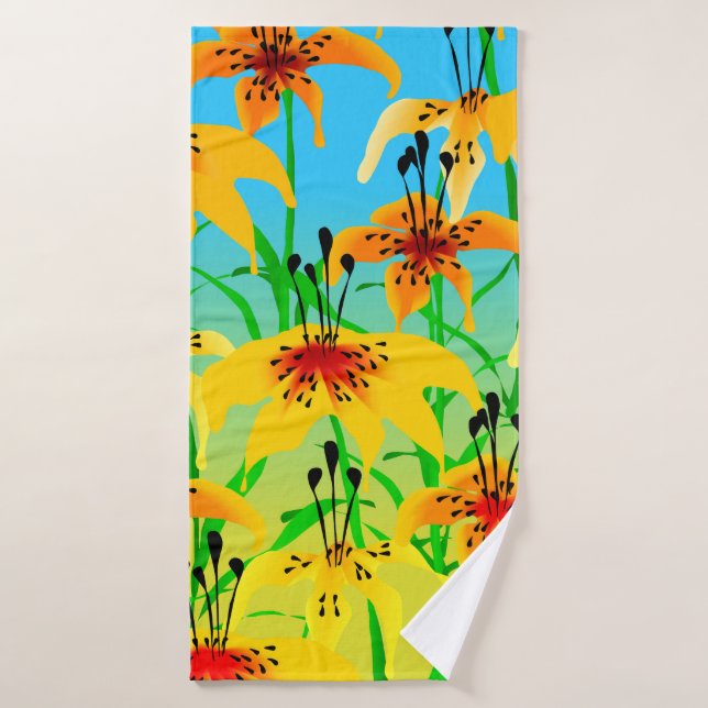 Serviette de bain Lilies Tiger (Serviette de bain)