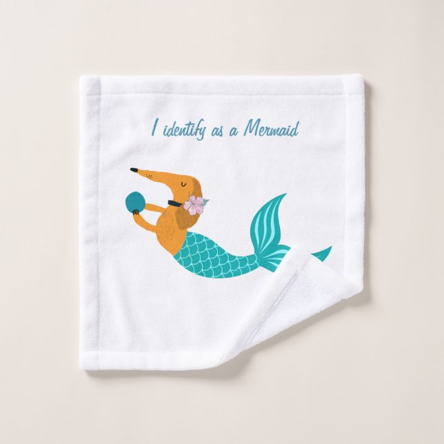 Serviette de bain Mermaid Dachshund (Gant de toilette)