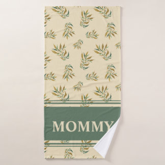 Serviette de bain Mommy esthétique Botanique Or Tw