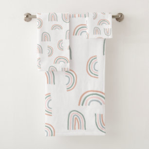 Serviette de bain motif arc-en-ciel de Bohême