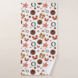 Serviette de bain Motif de plage : Vacances prêt