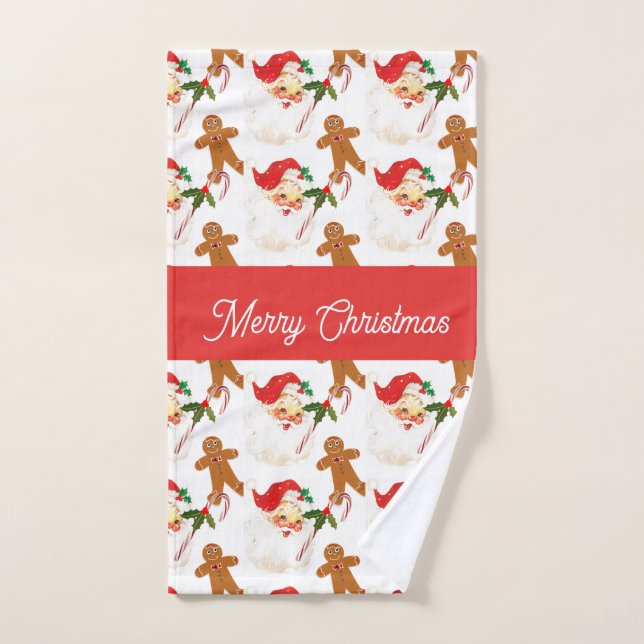 Serviette de bain motif Père Noël Noël (Serviette à main)