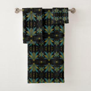 Serviette de bain noir Fairy Stars